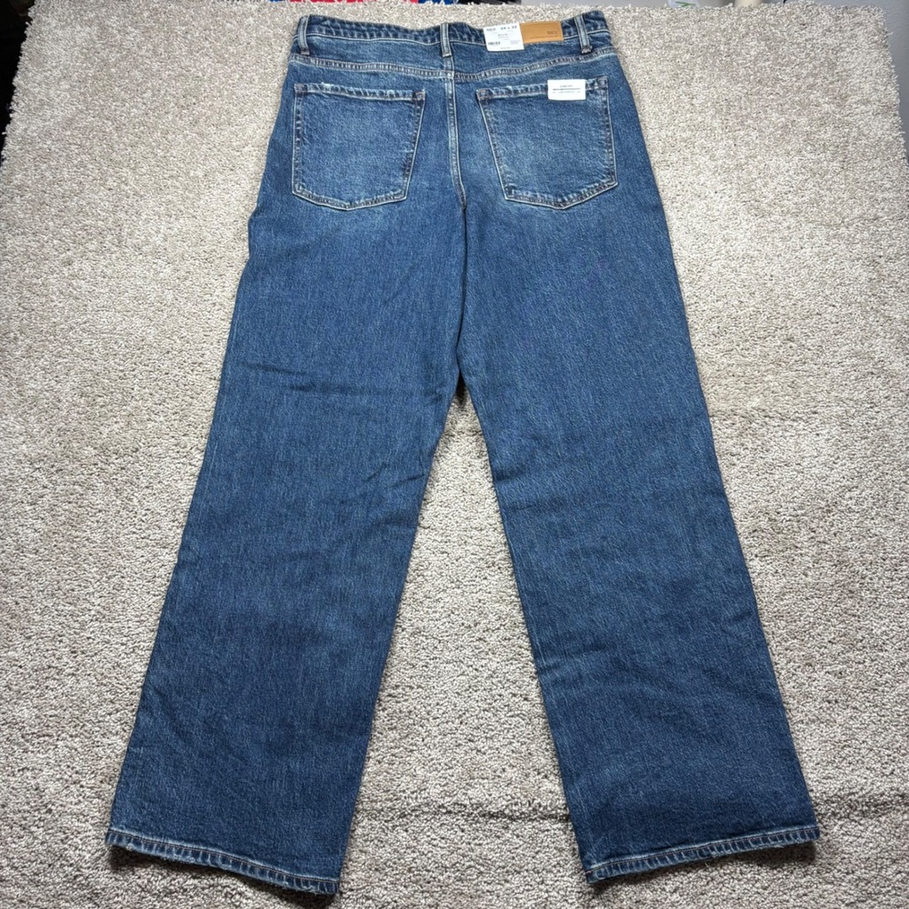 BKE Billie‎ High Rise Wide Leg Slim Fit Jeans Medium Wash Blue 34x32 New NWT NEW